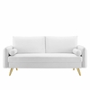 Revive Performance Velvet Sofa in White