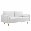 Revive Performance Velvet Sofa in White
