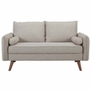 Revive Upholstered Fabric Loveseat in Beige