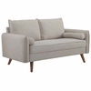 Revive Upholstered Fabric Loveseat in Beige