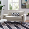 Revive Upholstered Fabric Loveseat in Beige