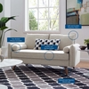 Revive Upholstered Fabric Loveseat in Beige