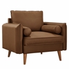 Revive Upholstered Vegan Leather Accent Armchair