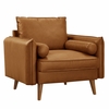 Revive Upholstered Vegan Leather Accent Armchair
