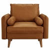 Revive Upholstered Vegan Leather Accent Armchair