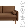 Revive Upholstered Vegan Leather Loveseat