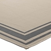 Rim Solid Border 8x10 Indoor and Outdoor Area Rug