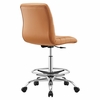Ripple Armless Vegan Leather Drafting Chair-MID-4980