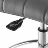 Ripple Armless Vegan Leather Drafting Chair-MID-4980 in Silver Gray