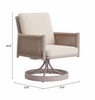 Rivan Swivel Dining Chair in Beige