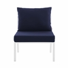 Riverside 5 Piece Outdoor Patio Aluminum Set MID-3793 in White Navy