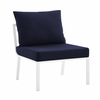Riverside 5 Piece Outdoor Patio Aluminum Set MID-3793 in White Navy
