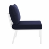 Riverside 5 Piece Outdoor Patio Aluminum Set MID-3793 in White Navy