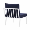 Riverside 5 Piece Outdoor Patio Aluminum Set MID-3793 in White Navy