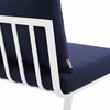 Riverside 5 Piece Outdoor Patio Aluminum Set MID-3793 in White Navy