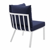 Riverside 5 Piece Outdoor Patio Aluminum Set MID-3793 in White Navy
