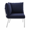 Riverside 5 Piece Outdoor Patio Aluminum Set MID-3793 in White Navy
