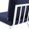 Riverside 5 Piece Outdoor Patio Aluminum Set MID-3793 in White Navy