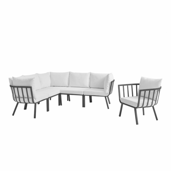 Riverside 6 Piece Outdoor Patio Aluminum Set MID-3791