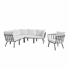 Riverside 6 Piece Outdoor Patio Aluminum Set MID-3791