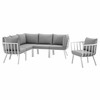 Riverside 6 Piece Outdoor Patio Aluminum Set MID-3791