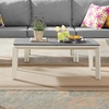 Riverside Aluminum Outdoor Patio Coffee Table in White
