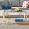 Riverside Aluminum Outdoor Patio Coffee Table in White