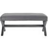 Rivet Upholstered Velvet Bench