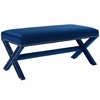 Rivet Upholstered Velvet Bench