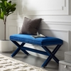 Rivet Upholstered Velvet Bench