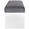 Roam Velvet Bench in Gray