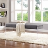 Roam Velvet Bench in Gray