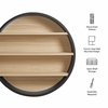 Romy 47" Round Wall Book Shelf