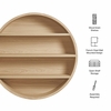 Romy 47" Round Wall Book Shelf