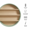 Romy 47" Round Wall Book Shelf
