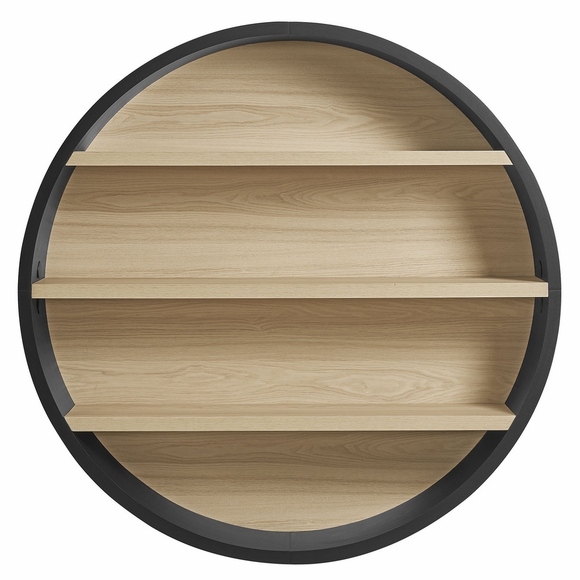 Romy 47" Round Wall Book Shelf
