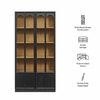 Rory 76 Inch Arched Kitchen Pantry Display Cabinet