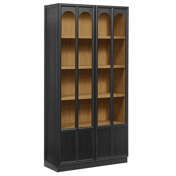 Rory 76 Inch Arched Kitchen Pantry Display Cabinet