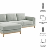 Roscoe Left-Facing Fabric Sectional Sofa with Chaise