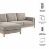 Roscoe Left-Facing Fabric Sectional Sofa with Chaise