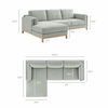 Roscoe Left-Facing Fabric Sectional Sofa with Chaise