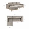 Roscoe Left-Facing Fabric Sectional Sofa with Chaise