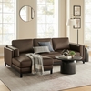Roscoe Left-Facing Vegan Leather Sectional Sofa with Chaise