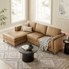 Roscoe Left-Facing Vegan Leather Sectional Sofa with Chaise