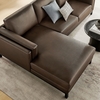 Roscoe Left-Facing Vegan Leather Sectional Sofa with Chaise