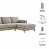 Roscoe Right-Facing Fabric Sectional Sofa with Chaise