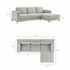 Roscoe Right-Facing Fabric Sectional Sofa with Chaise