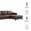 Roscoe Right-Facing Vegan Leather Sectional Sofa with Chaise