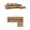 Roscoe Right-Facing Vegan Leather Sectional Sofa with Chaise
