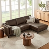 Roscoe Right-Facing Vegan Leather Sectional Sofa with Chaise